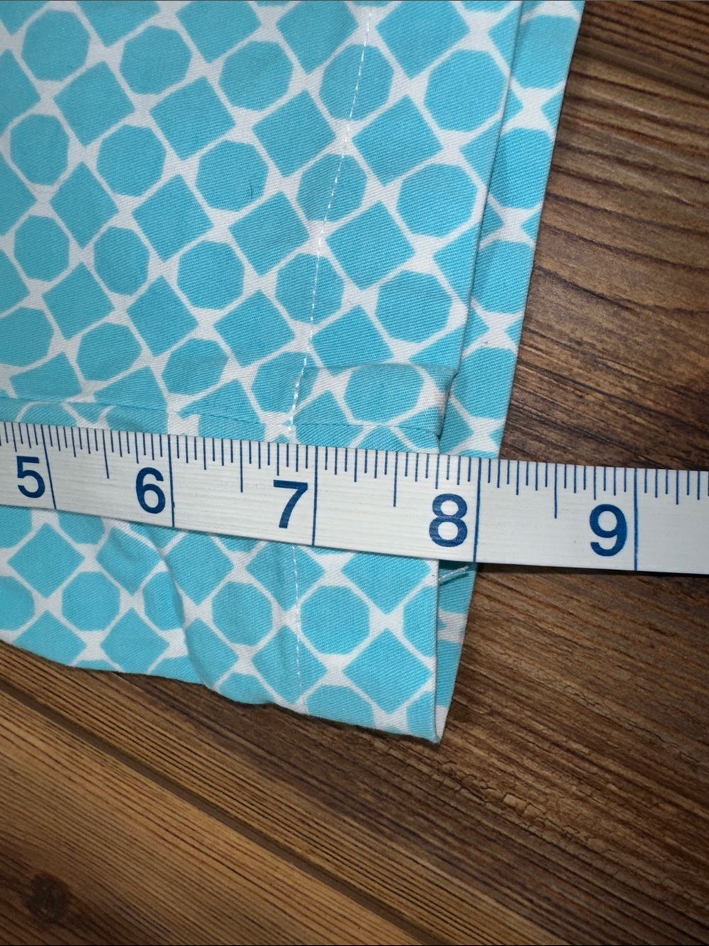 Talbots Aqua & White Geometric Bermuda Shorts - Picture 6 of 6